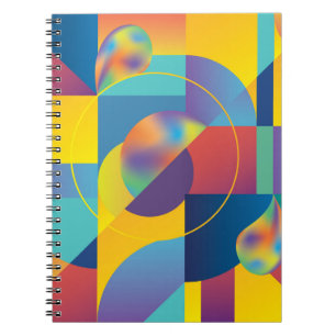 Kreativ geometrisk: Abstrakt vintageomslag. Anteckningsbok