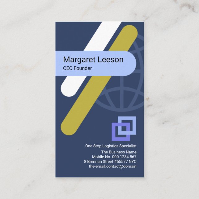 Kreativ Global Crisscross Links CEO-grundare Visitkort (Framsida)