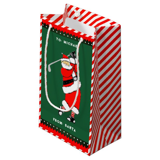 Kreativ golf jul liten presentpåse (Framsidan Vinklad)