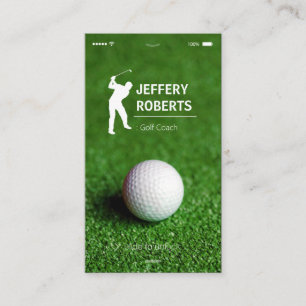 Kreativ Golfer Golf Coach Visitkort