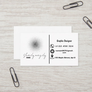Kreativ grafisk designer visitkort