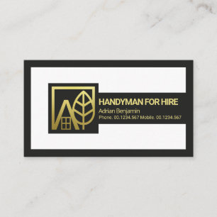 Kreativ Gräns Guld Ram landskap Handyman Visitkort