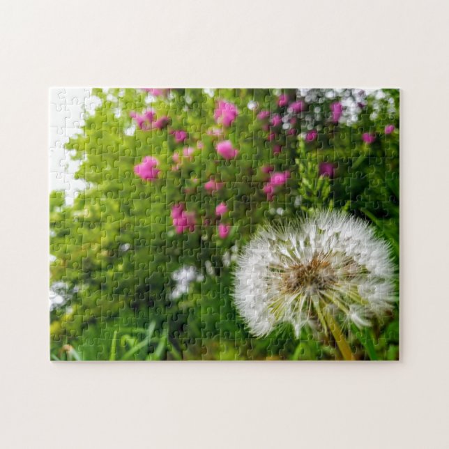 Kreativ gräsmatta dandelion-fotopussel pussel (Horisontell)