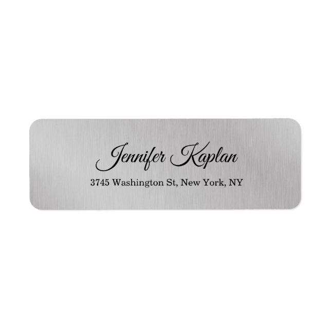 Kreativ Grått Klassisk minimalistisk Professionell Returadress Etikett (Framsidan)