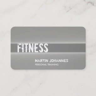 Kreativ Grått Personal Trainer Sport Visitkort