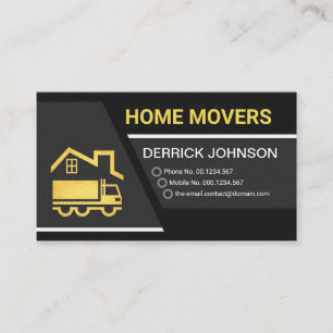Kreativ Grått Trapezium Lagrar Home Movers Visitkort