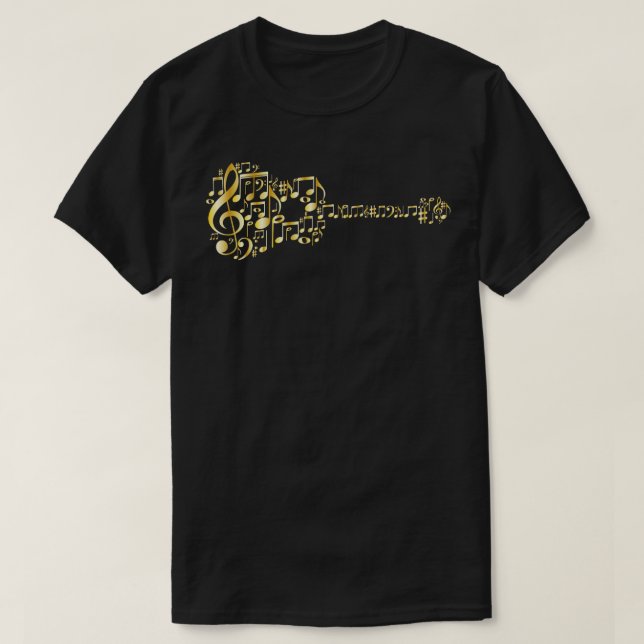 Kreativ Guitar Art Acoustic Guitar in Metallic Mu T Shirt (Design framsida)