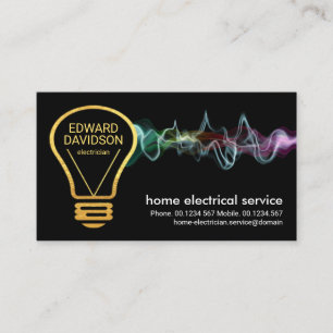 Kreativ Guld Electrician Bulb Electrical Service Visitkort