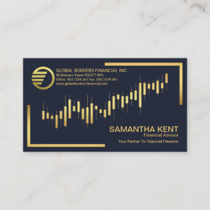 Kreativ Guld Investment Graph Ram Financial Visitkort