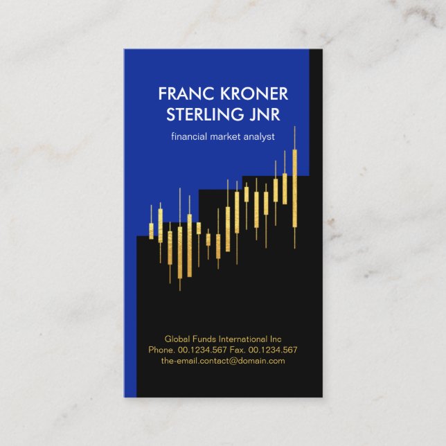 Kreativ Guld Lagrar,  Graph Financial Advisor Visitkort (Framsida)