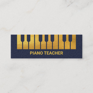 Kreativ Guld Piano Nycklar Flyter Musik noter Mini Visitkort