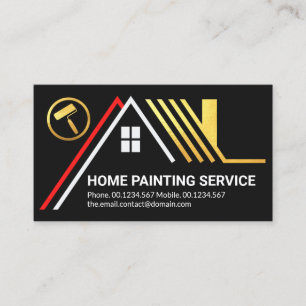 Kreativ Guld Tak Byggnad Home Painting Service Visitkort