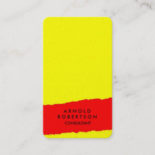 Kreativ Gult Red Abstrakt Art Visitkort