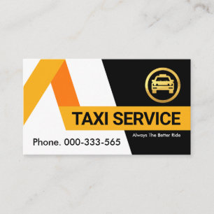 Kreativ Gult Taxi Visitkort
