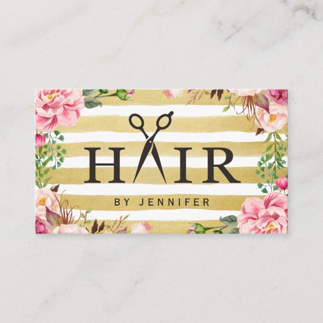 Kreativ Hair Scissor Typography Salon Möte Tidsbeställning Kort (Framsida)
