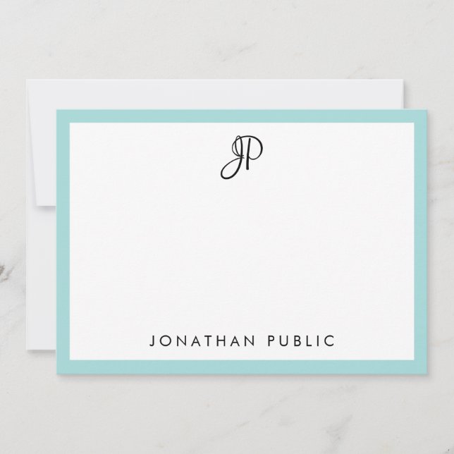 Kreativ, handskriven monogram minimalistisk mall (Framsida)