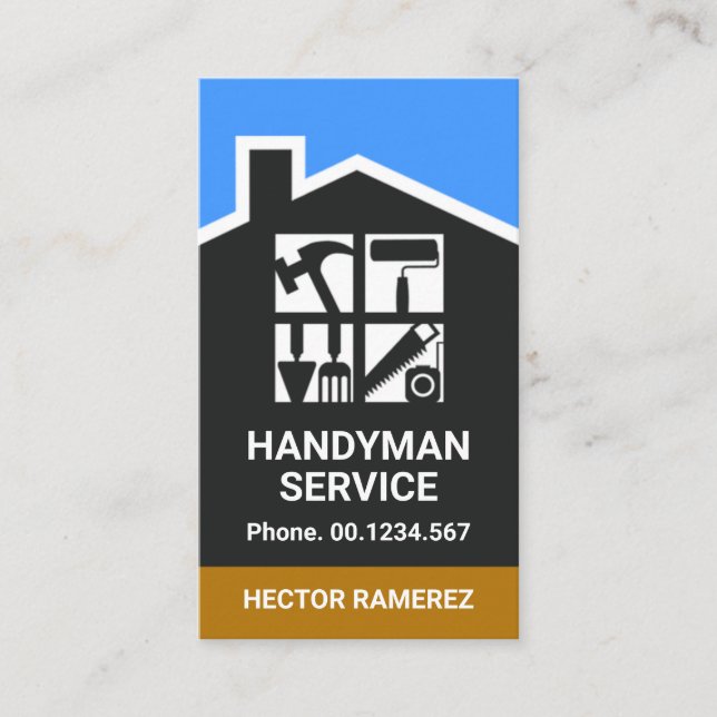 Kreativ Handyman Home Tak Windows Visitkort (Framsida)