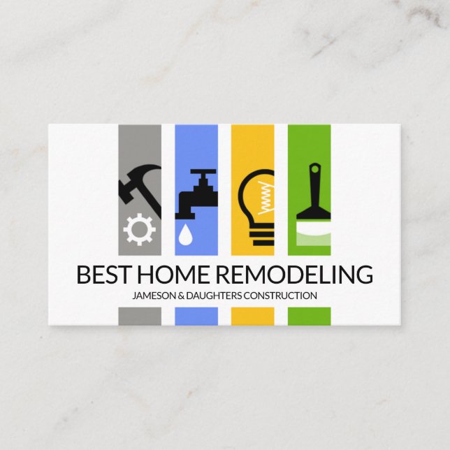 Kreativ Handyman Verktyg Banner Visitkort (Framsida)
