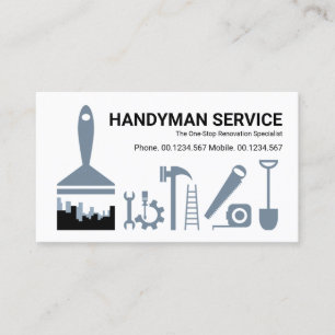 Kreativ Handyman Verktyg Fjärrdelningskontraktor Visitkort