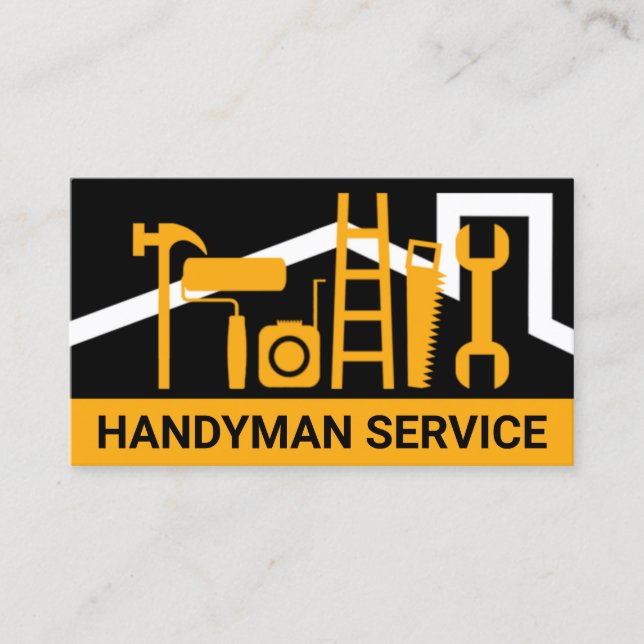 Kreativ Handyman Verktyg-tak Visitkort (Framsida)