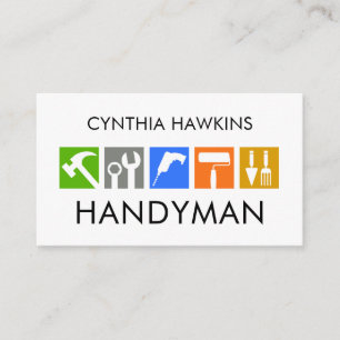 Kreativ handyman verktygsikon visitkort