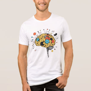 Kreativ Hjärna Abstrakt Mental Hälsa Illustration T Shirt