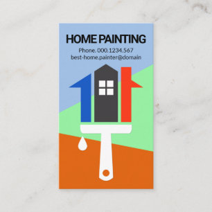 Kreativ House Push Paint Painting Contor Visitkort