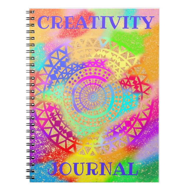 Kreativ Journal Mandala Think Teckning Colorful Anteckningsbok (Framsidan)