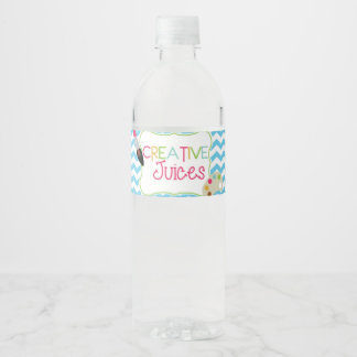 Kreativ Juices Vattenflaska Label Etikett