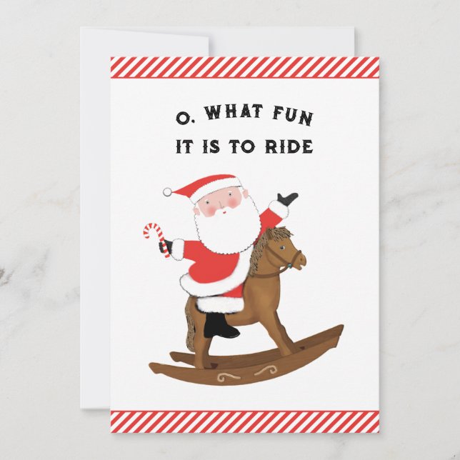 Kreativ jul för ryttare julkort (Framsida)