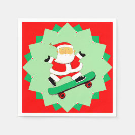 Kreativ julfest med skateboard pappersservett