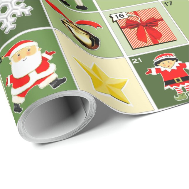 Kreativ julnedräkning presentpapper (Rullad Hörn)