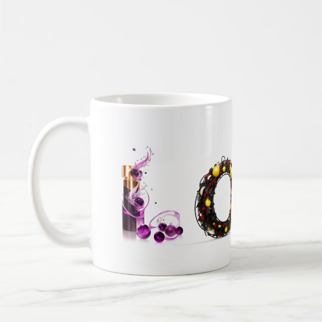 Kreativ KÄRLEK design Kaffemugg (Vänster)