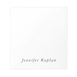 Kreativ Klassisk Vit Minimalistisk Professionell Anteckningsblock