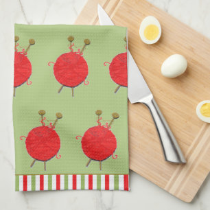 Kreativ Knitter Knitting Couple Kitchen Towel Kökshandduk