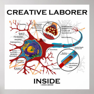 Kreativ Laborer Inside (Neuron/Synapse) Poster
