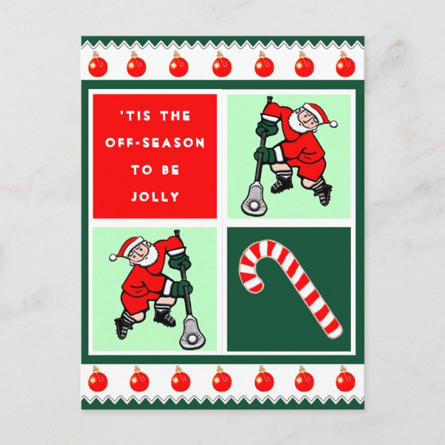 Kreativ Lacrosse-jul Vykort (Framsida)