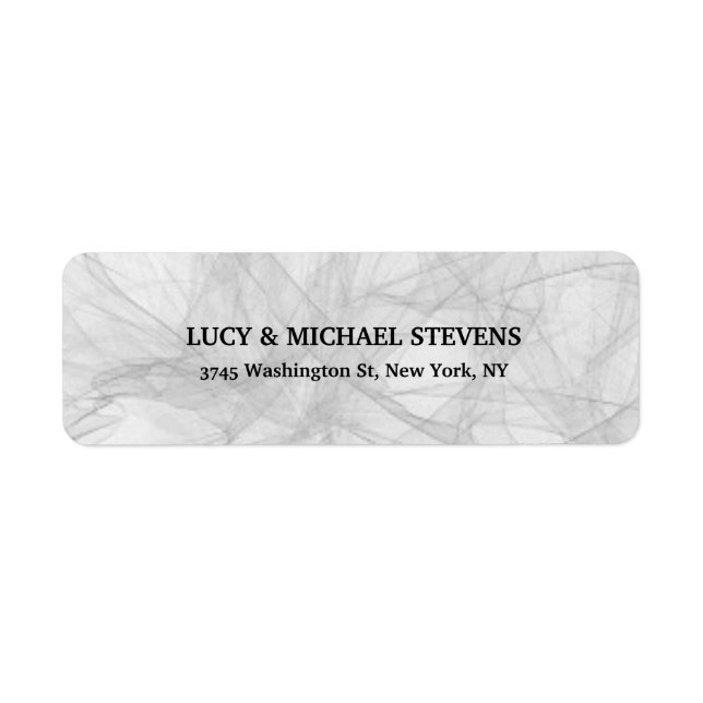 Kreativ Light Grått Retro Stil Classical Family Returadress Etikett (Framsidan)