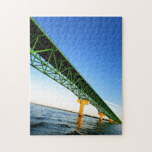 Kreativ Mackinaw Bron himlar fotopussel