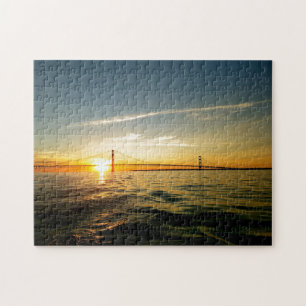 Kreativ Mackinaw Bron vatten fotopussel