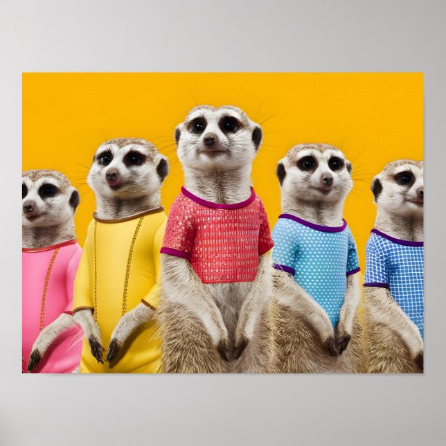 Kreativ Meerkat Group Poster (Framsidan)