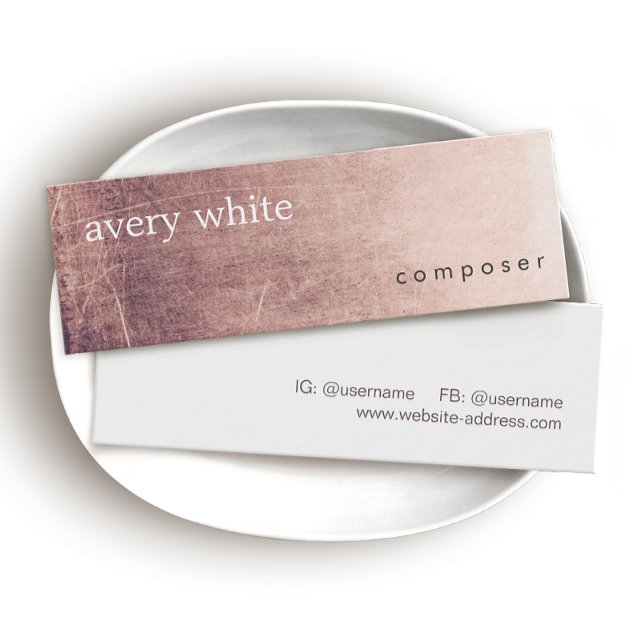 Kreativ Minimalistisk Åldras Struktur utseende Mini Visitkort (Skapare uppladdad)