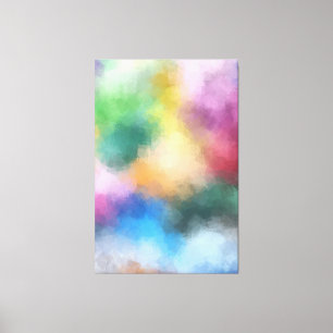 Kreativ Modern Abstrakt Artwork Red Gult Blue Canvastryck