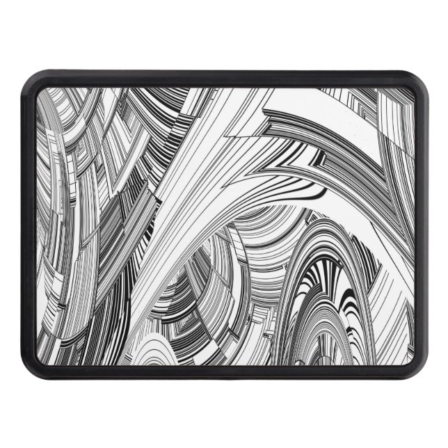 Kreativ Modern Art Black and White Skydd För Dragkrok (Framsidan)