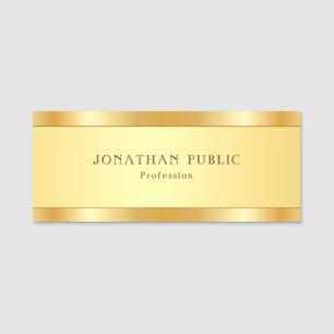 Kreativ Modern Elegant Guld Metallic Search-Trendi Namnbricka