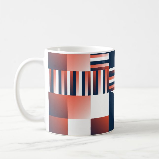 Kreativ Modern Geometriskt sömlöst Mönster Kaffemugg (Vänster)
