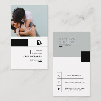 Kreativ modern minimalistisk fotografi vertikal visitkort