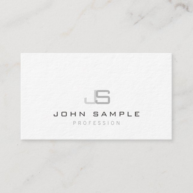 Kreativ Modern Professionell Monogram lyx Visitkort (Framsida)