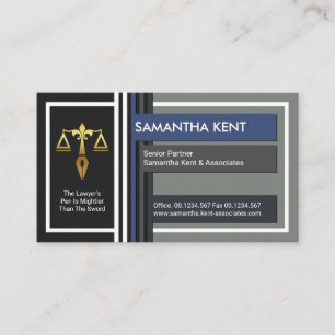 Kreativ Modern Signboard Notice solicitor Advokat Visitkort