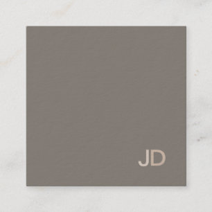 Kreativ Modern Trendig Design Monogram Plain Luxe Fyrkantigt Visitkort